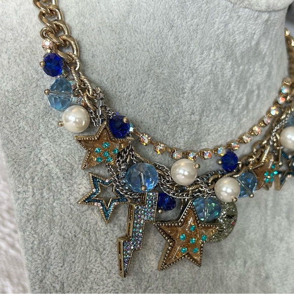 RARE Betsey Johnson Celestial Gold Necklace - Picture 3 of 9